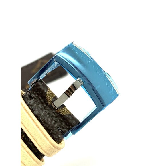 Louis Vuitton LV Women's Watch Tambour Monogram Replacement Brown Leather Strap - Picture 10 of 12